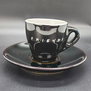Friends TV show Espresso Set.  One cup and one saucer. Deep Brown.      …